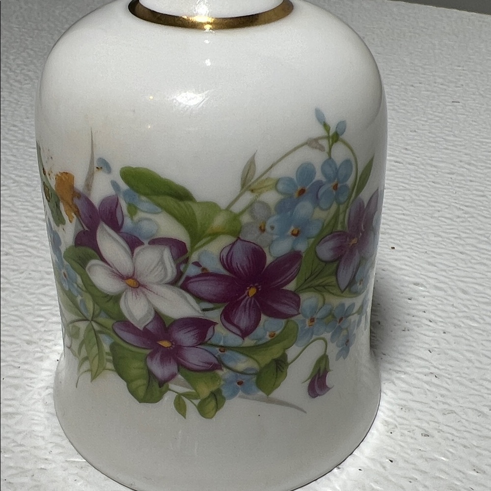Vintage 70's Reutter Porzellan Bell Gold Trim Made in Germany - Picture 3 of 7